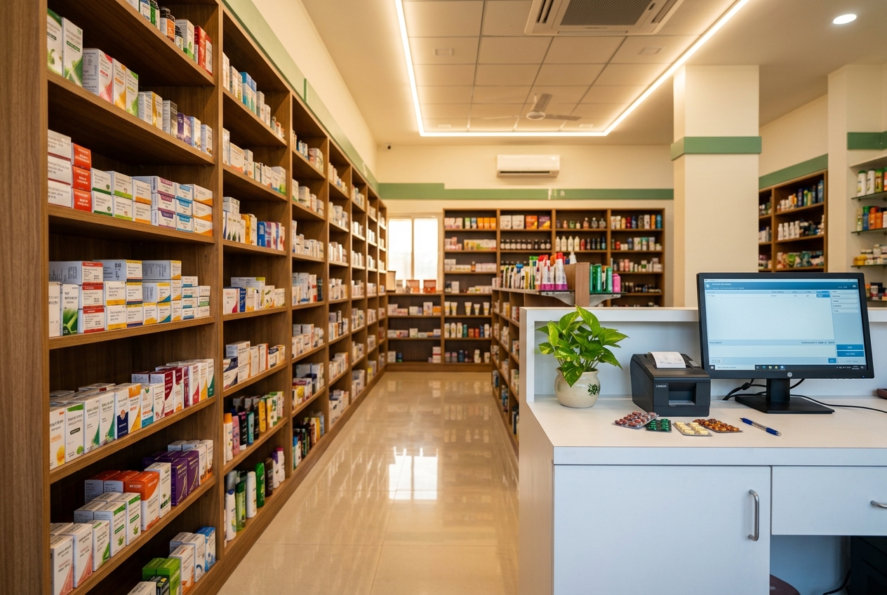 Trustmeds Pharma medical store andar ka view